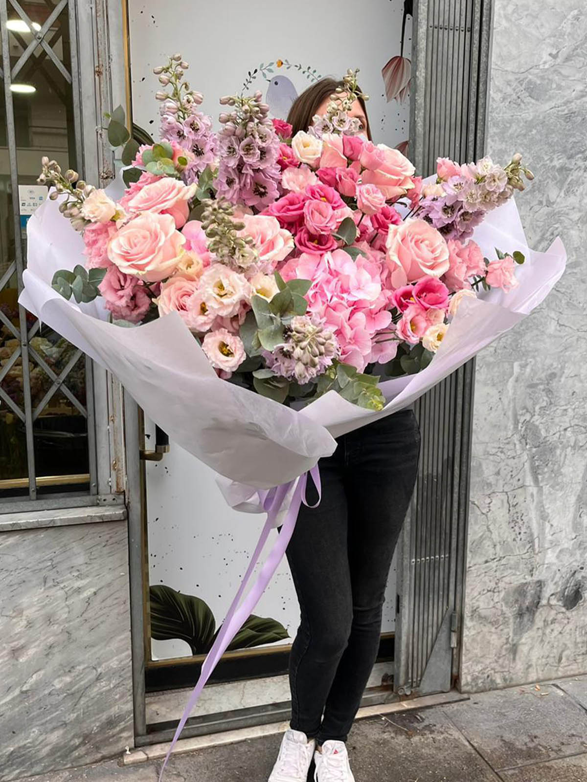 lovely pink bouquet of flowers